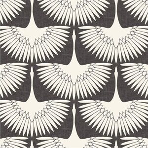 Tempaper Peel and Stick Wallpaper Feather Flock Storm Gray Genevieve Gorder NEW
